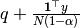 q + \frac{\mathbf{1}^\top y}{N(1 - \alpha)}