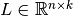 L\in\mathbb{R}^{n\times k}